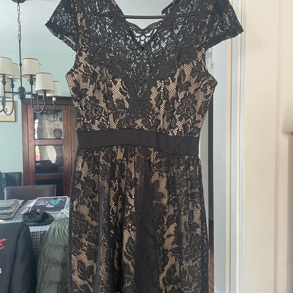 Elegant Black Lace Dress